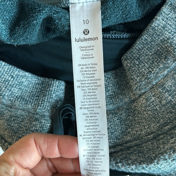 Lululemon Teal Compression Joggers SZ 10 - Picture 4 of 9